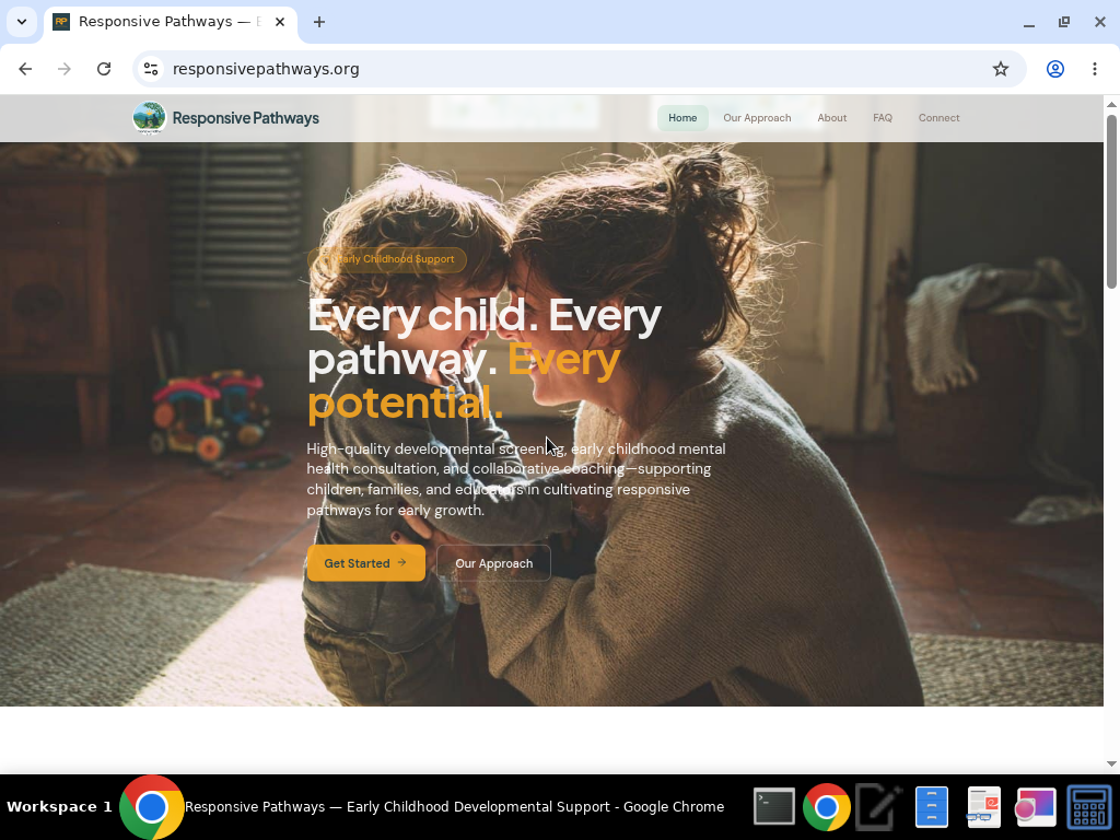 Responsive Pathways website screenshot